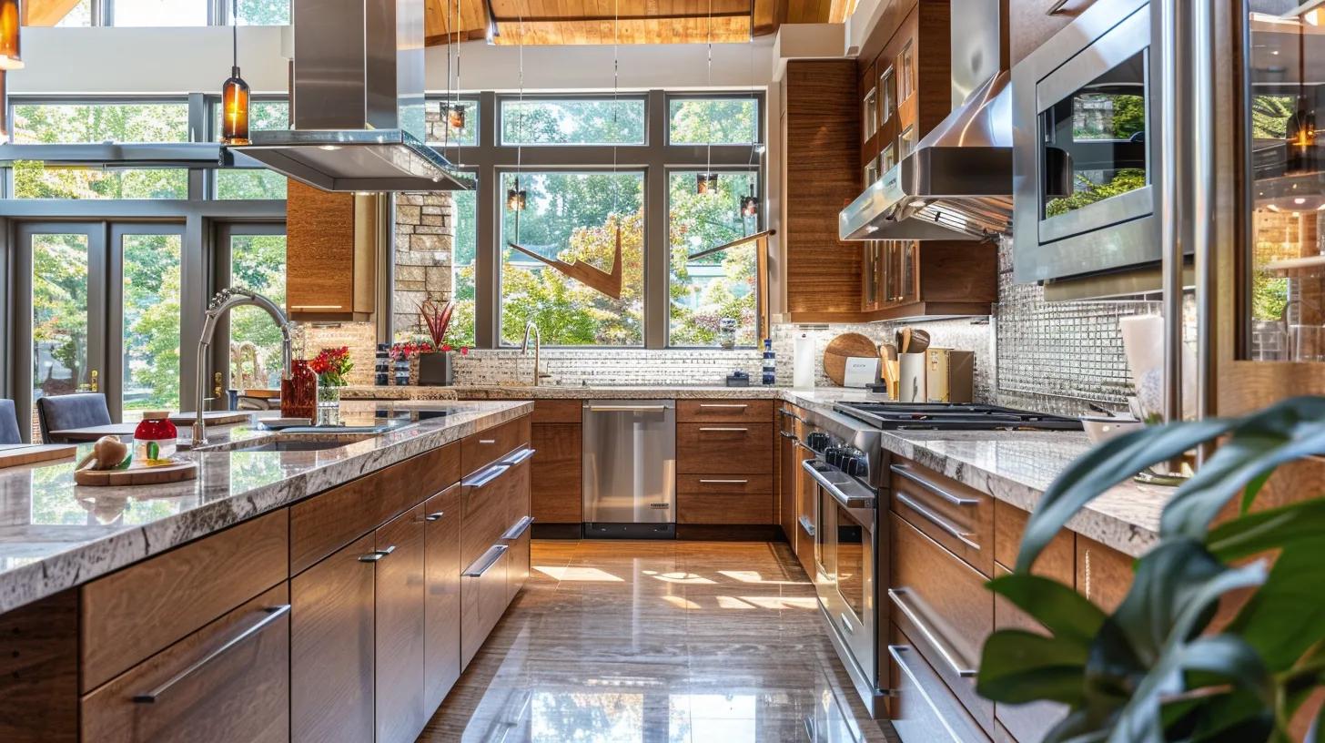 Kitchen Remodeling In Atlanta: How To Transform Your Space 4 a modern atlanta kitchen showcases an elegant arrangement of stylish cabinets paired with sleek, durable countertops, emphasizing a harmonious blend of contemporary design and functionality under warm, inviting lighting.